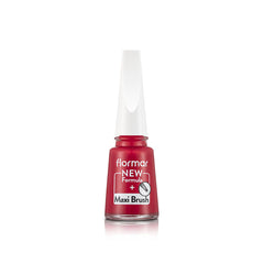 FLORMAR NAIL ENAMEL MAXI BRUSH 377 RED CORAL, 11ML