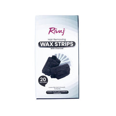 RIVAJ CHARCOAL HAIR REMOVING BODY, 20 WAX STRIPS