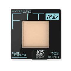MAYBELLINE NEWYORK FIT ME MATTE + PORELESS FACE POWDER 105 FAIR IVORY - 8.5G