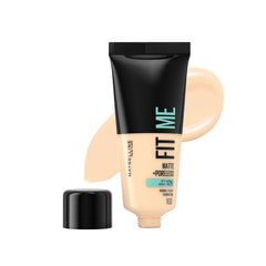 MAYBELLINE NEW YORK FIT ME MATTE+PORELESS 12H FOUNDATION – 100 WARM IVORY 30ML