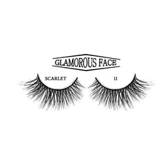 GLAMOROUS FACE FAUX MINK 3D EYELASHES 11 SCARLET