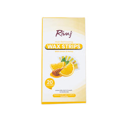 RIVAJ LEMON & HONEY HAIR REMOVING BODY, 20 WAX STRIPS