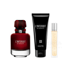 GIVENCHY L'INTERDIT ROUGE EAU DE PERFUM FOR WOMEN 3PCS GIFT SET