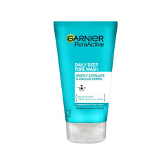 GARNIER PURE ACTIVE DAILY DEEP PORE WASH GENTLY EXFOLIATE & UNCLOG PORES 150ML
