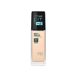 MAYBELLINE NEW YORK FIT ME MATTE + PORELESS 16H SPF 22 FOUNDATION, 110 PORCELAIN 30ML