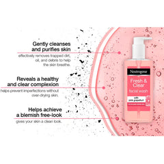 NEUTROGENA FRESH & CLEAR FACIAL WASH WITH PINK GRAPEFRUIT 200ML