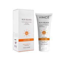 VINCE SUNBLOCK SPF-40 WITH ZINC SUN CARE, 75ML