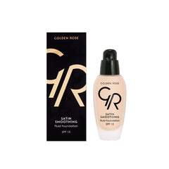 GOLDEN ROSE SATIN SMOOTHING FLUID FOUNDATION, 22, PARABEN FREE, SPF-15