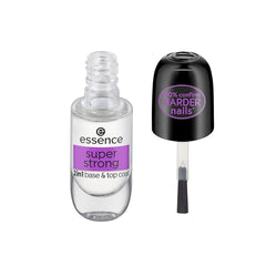 ESSENCE SUPER STRONG 2-IN-1 BASE & TOP COAT NAIL SHINNER, 8ML