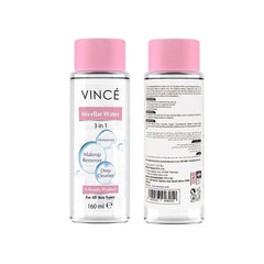VINCE 3-IN-1 MICELLAR WATER, ALL SKIN TYPES - 160ML