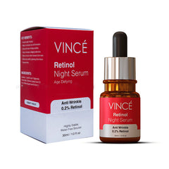 VINCE RETINOL NIGHT SERUM ANTI WRINKLE, 30ML