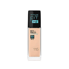 MAYBELLINE NEW YORK FIT ME MATTE + PORELESS 16H SPF 22 FOUNDATION, 115 IVORY, 30ML