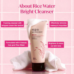 THE FACE SHOP RICE WATER BRIGHT FOAMING CLEANSER, 150ML