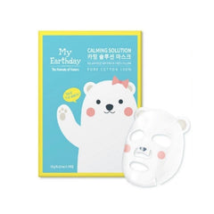MY EARTHDAY CALMING SOLUTION MASK, 18G (0.63 OZ) X 5EA.