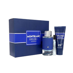 MONT BLANC EXPLORER ULTRA BLUE GIFT SET (EDP 100 ML + EDP 7.5 ML + SHOWER GEL 100 ML)