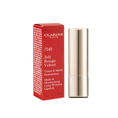 CLARINS PARIS JOLI ROUGE VELVET MATTE & MOISTURIZING LONG-WEARING LIPSTICK, 754V DEEP RED