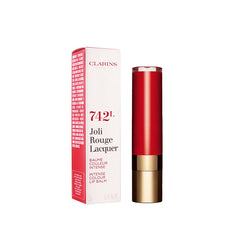 CLARINS PARIS JOLI ROUGE LACQUER INTENSE COLOUR LIP BALM, 742L JOLI ROUGE