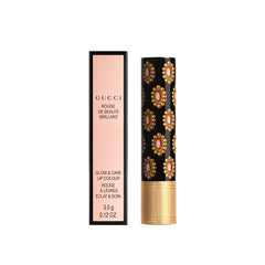GUCCI ROUGE DE BEAUTE BRILLANT GLOW & CARE LIP COLOUR 508 DIANA AMBER
