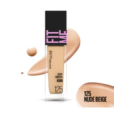 MAYBELLINE - FIT ME DEWY + SMOOTH LIQUID FOUNDATION SPF 30 - 125 NUDE BEIGE