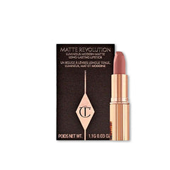 Charlotte Tilbury Matte Lipstick Pillow Talk with nourishing, long-lasting matte formula in a nude pink shade