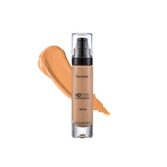 FLORMAR INVISIBLE COVERAGE SPF-30 HD FOUNDATION, 100 MEDIUM BEIGE, 30ML