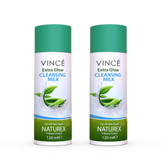 VINCE NATUREX EXTRA GLOW CLEANSING MILK, FOR ALL SKIN TYPES, 120ML