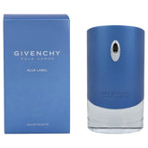 Givenchy Pour Homme Blue Label perfume bottle and packaging on a white background