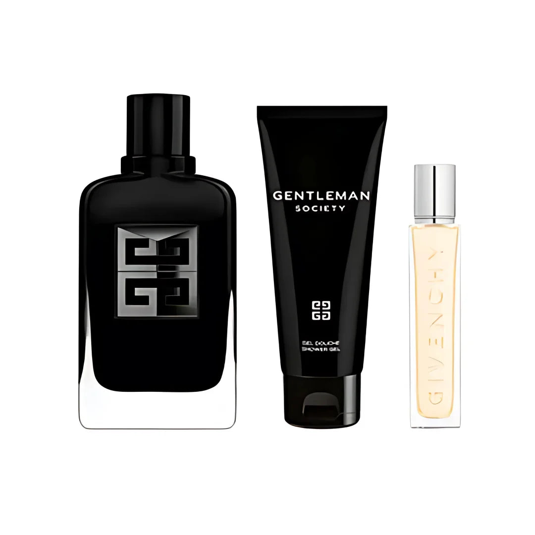 Three Givenchy men's grooming products on a white background