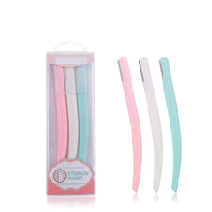 3 Pcs Folding Eyebrow Trimming Knife Set – Safe & Precise Facial Hair Remover