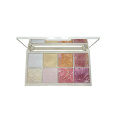 GLAMOROUS FACE 8 COLOR HIGHLIGHTER BLUSH ON PALETTE KIT