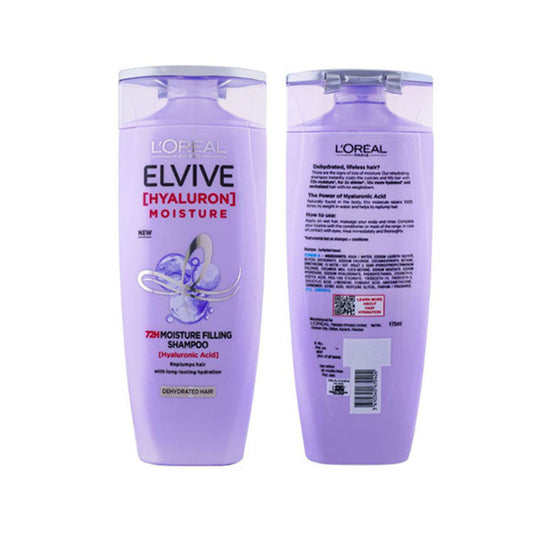 L'OREAL PARIS ELVIVE HYALURON MOISTURE 72H MOISTURE FILLING SHAMPOO, 175ML