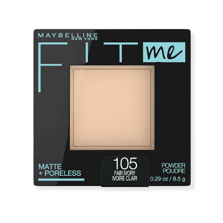 MAYBELLINE NEWYORK FIT ME MATTE + PORELESS FACE POWDER 105 FAIR IVORY - 8.5G