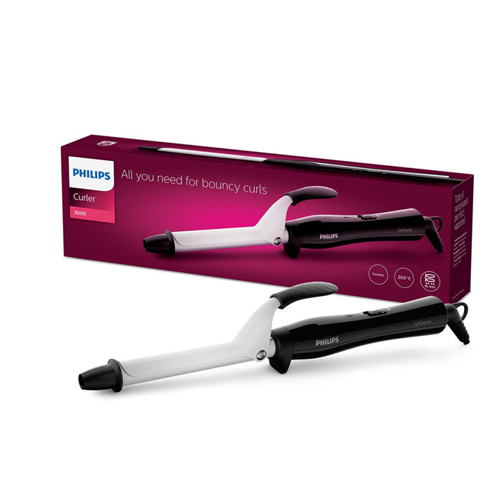 PHILIPS HAIR CURLER WITH 16MM BARREL CERAMIC COATED BARREL FOR LONG-LASTING BOUNCY LOOKING CURLS.