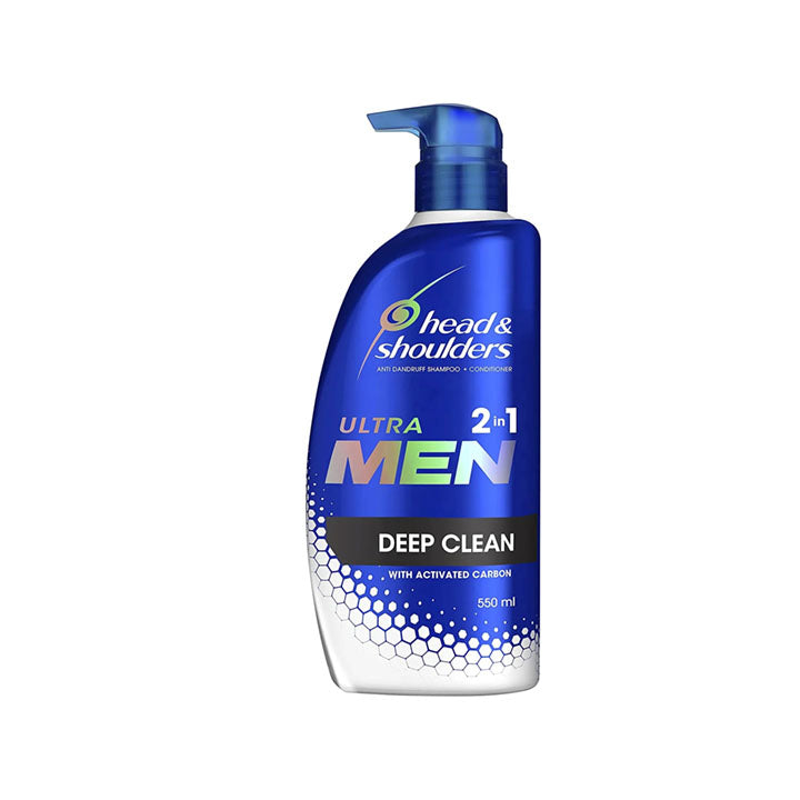 HEAD & SHOULDERS - ULTRA MEN - 2IN1 - DEEP CLEAN - ANTI-DANDRUFF SHAMPOO & CONDITIONER FOR ITCHY SCALP - 550ML