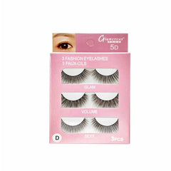 GLAMOROUS FACE 3×1 5D EYELASHES D