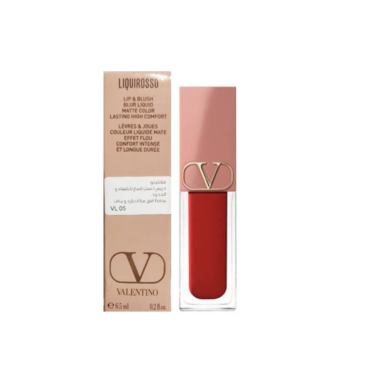 VALENTINO LIQUIROSSO 2 IN 1 LIP & BLUSH SOFT MATTE COLOR 111A UNDRESSED VELVET 6.5ML