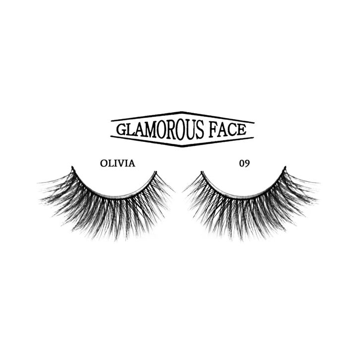 GLAMOROUS FACE FAUX MINK 3D EYELASHES 09 OLIVIA
