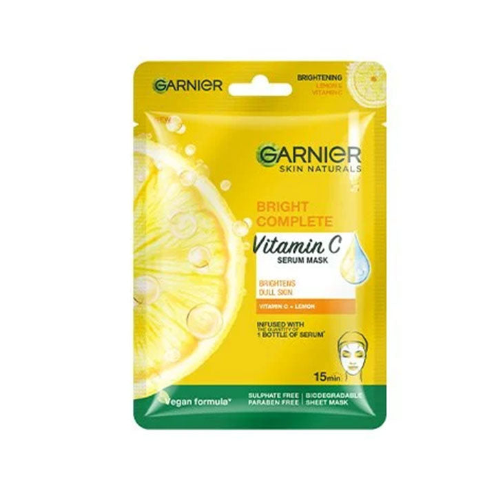 GARNIER BRIGHT COMPLETE SERUM SHEET MASK 28G