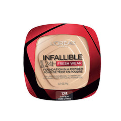 L'OREAL PARIS INFALLIBLE 24H FRESH WEAR POWDER FOUNDATION 125 IVORY BUFF, 9G