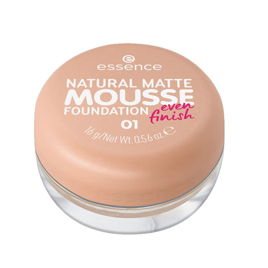 ESSENCE NATURAL MATTE MOUSSE FOUNDATION EVEN FINISH 01, 16G