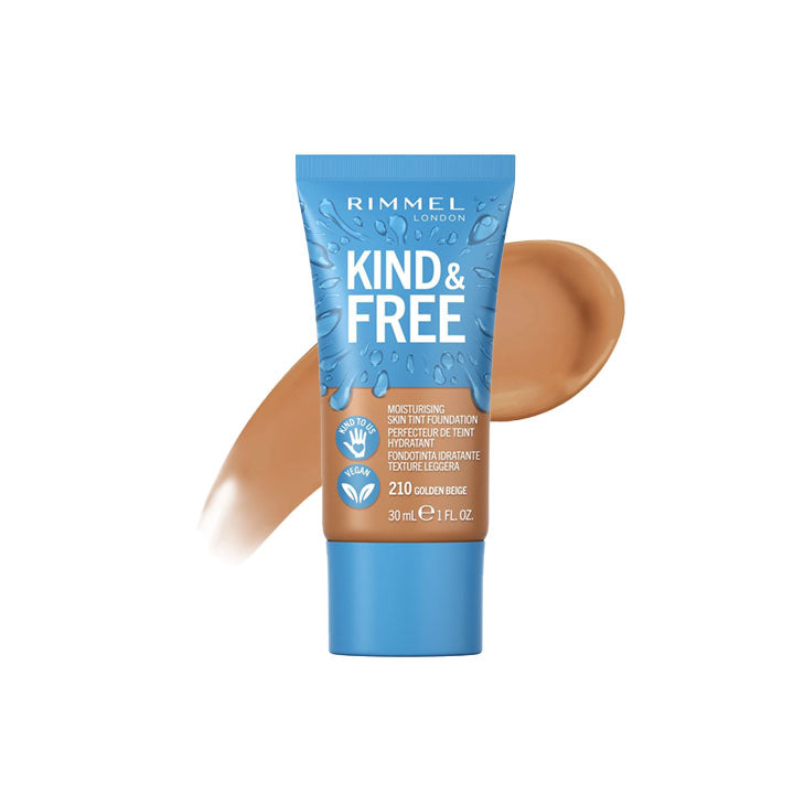 RIMMEL LONDON KIND & FREE™ MOISTURISING SKIN TINT FOUNDATION 210 GOLDEN BEIGE
