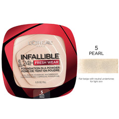 L'OREAL PARIS- INFALLIBLE FRESH WEAR FOUNDATION IN A POWDER 24H WEAR 05 PEARL, 9G