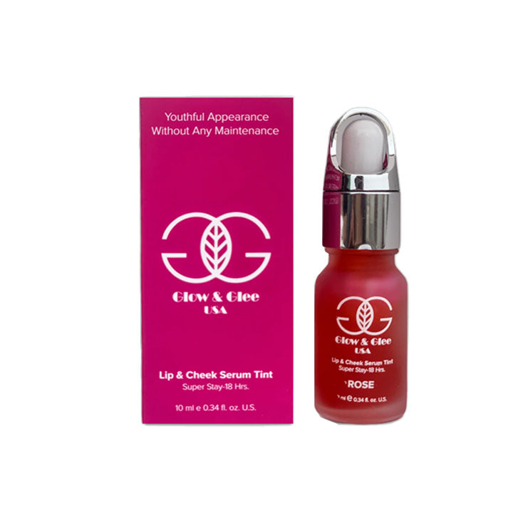 GLOW & GLEE LIP & CHEEK SERUM TINT ROSE 10ML