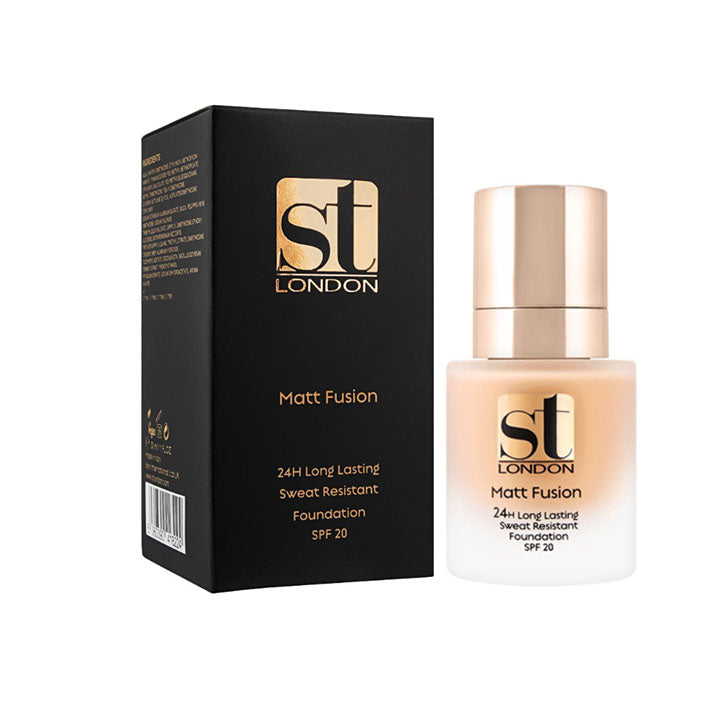 ST LONDON MATT FUSION 24H LONG LASTING SWEAT RESISTANT FOUNDATION, SPF 20, IVORY NUDE