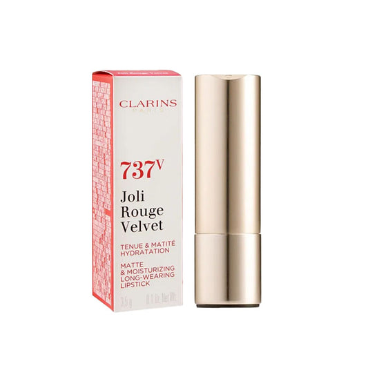 CLARINS PARIS JOLI ROUGE VELVET MATTE & MOISTURIZING LONG-WEARING LIPSTICK,737V Spicy Cinnamon.