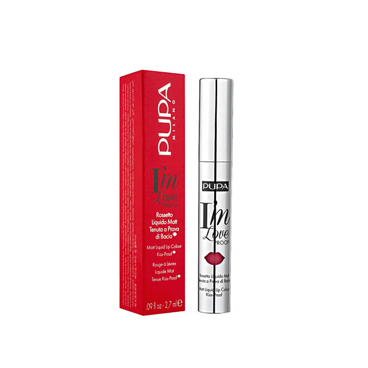 PUPA MILANO I'M LOVE PROOF MATT LIQUID LIP COLOUR, 009 RED POP 2.7ML