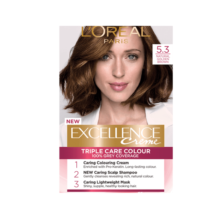 Loreal paris 5.3 Light Golden Brown Excellence Creme New