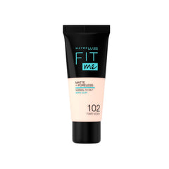 MAYBELLINE-FIT ME MATTE & PORELESS FOUNDATION 102 FAIR IVORY