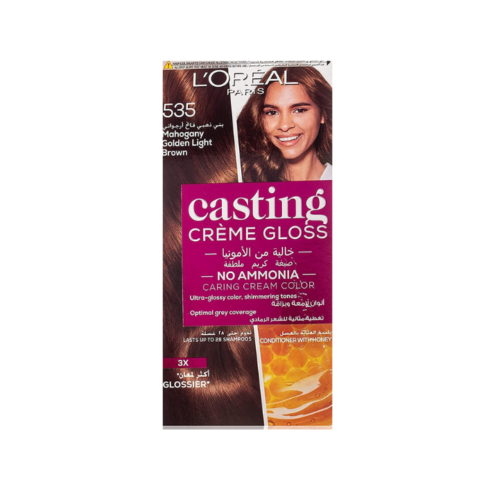 Loreal Paris Casting Creme Gloss 535 Mahogany Golden Light Brown
