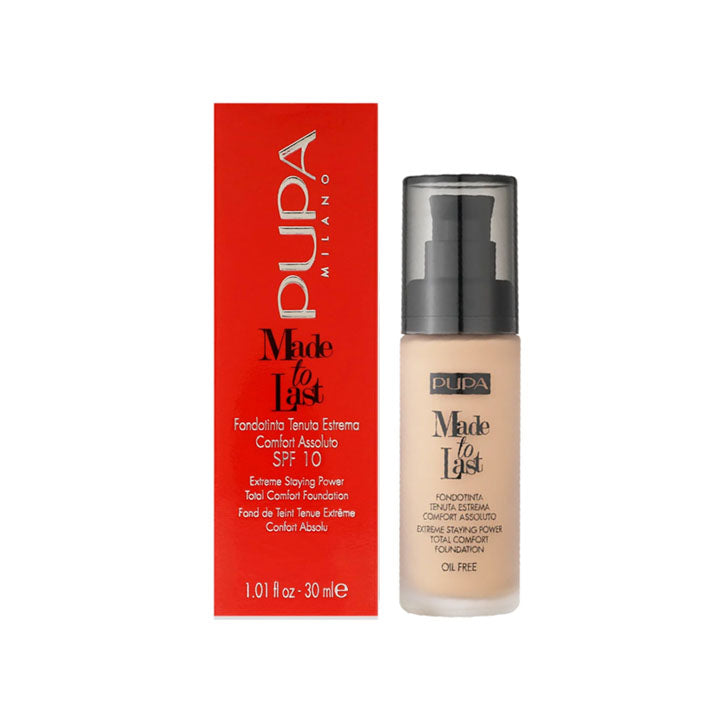 PUPA MILANO MADE TO LAST FOUNDATION - 050 SAND 30ML